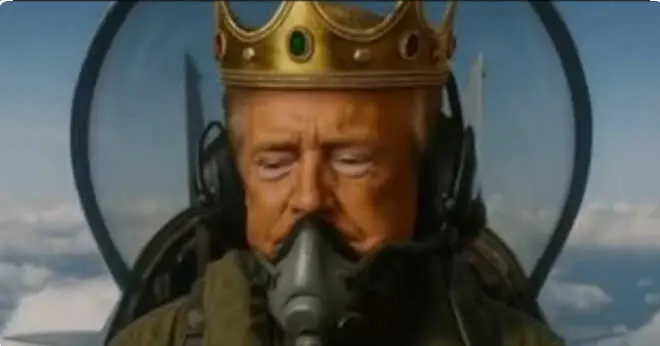  "Rey Trump". Imagen tomada del video 