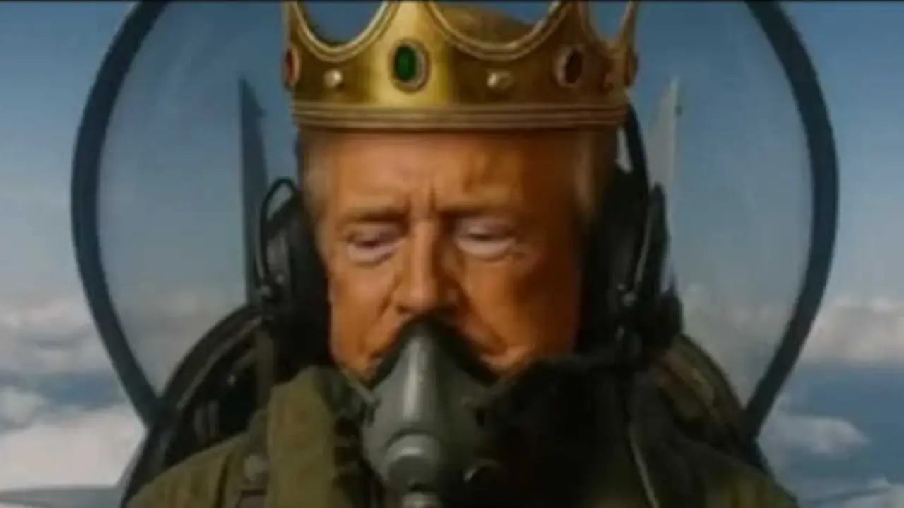  "Rey Trump". Imagen tomada del video 