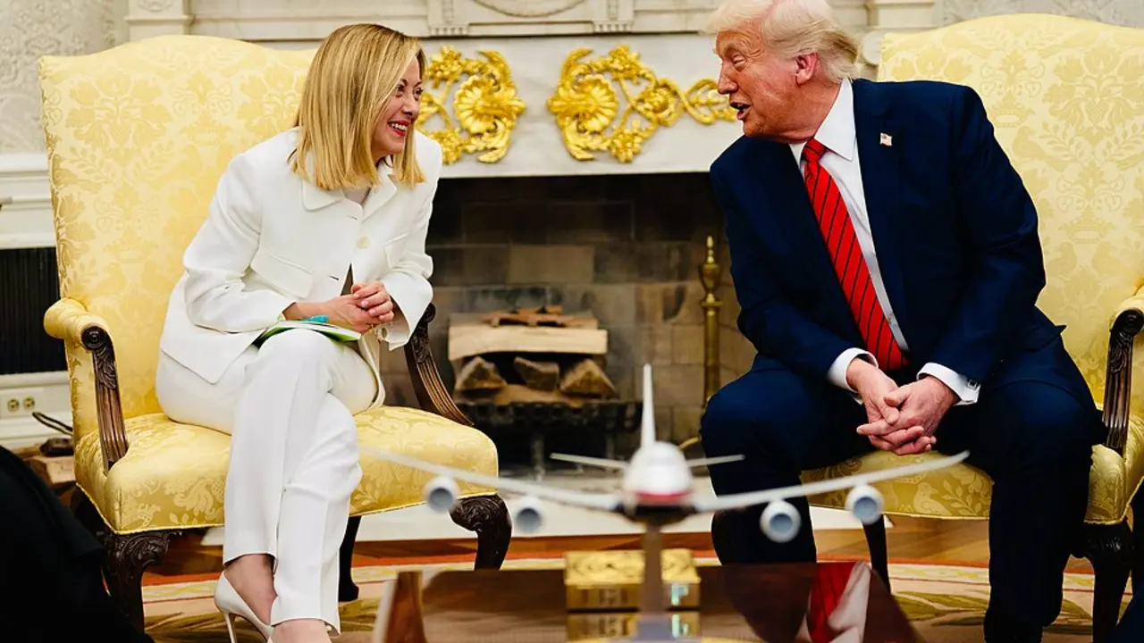 Giorgia Meloni y Donald Trump, Washington DC, 17 de abril de 2025 - Governo italiano.